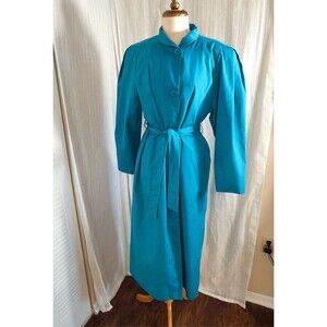 Gallery Coat Size 13/14 Vintage 80's Teal Blue Coat